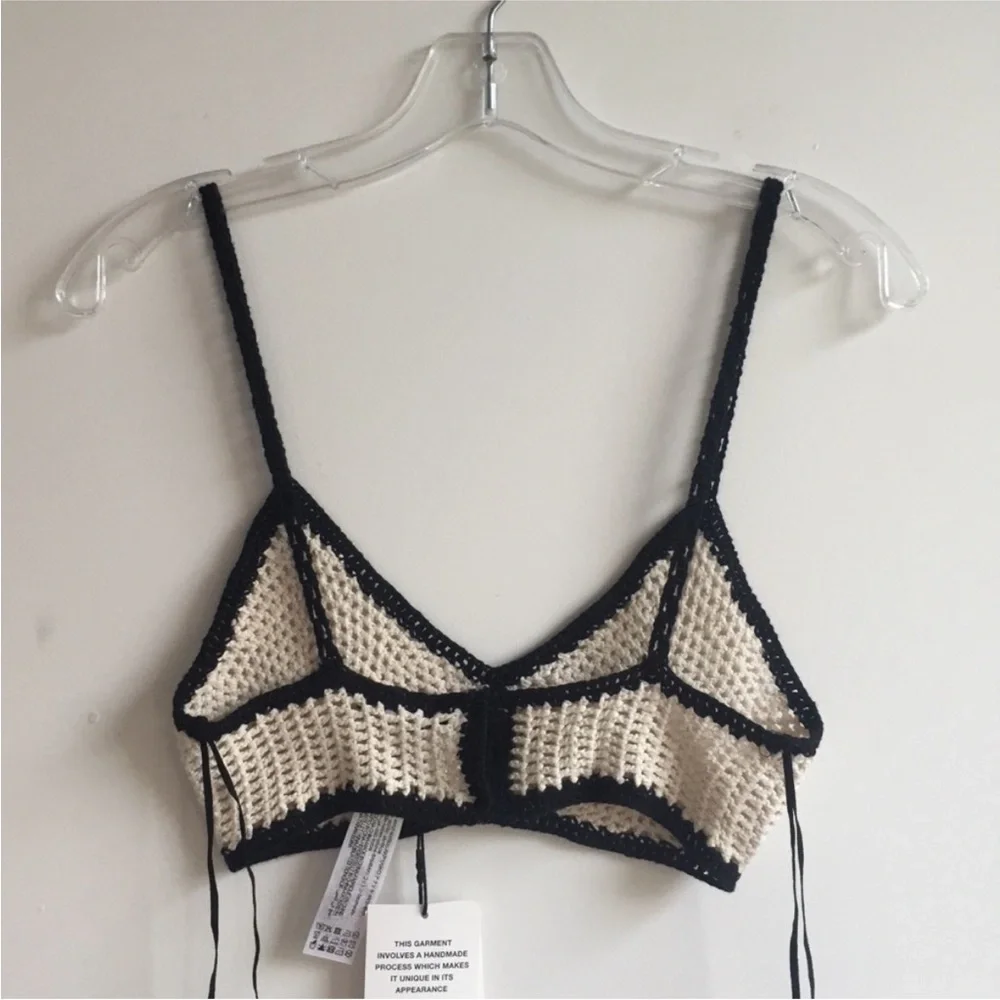 Zara limited edition crochet bralette crop top